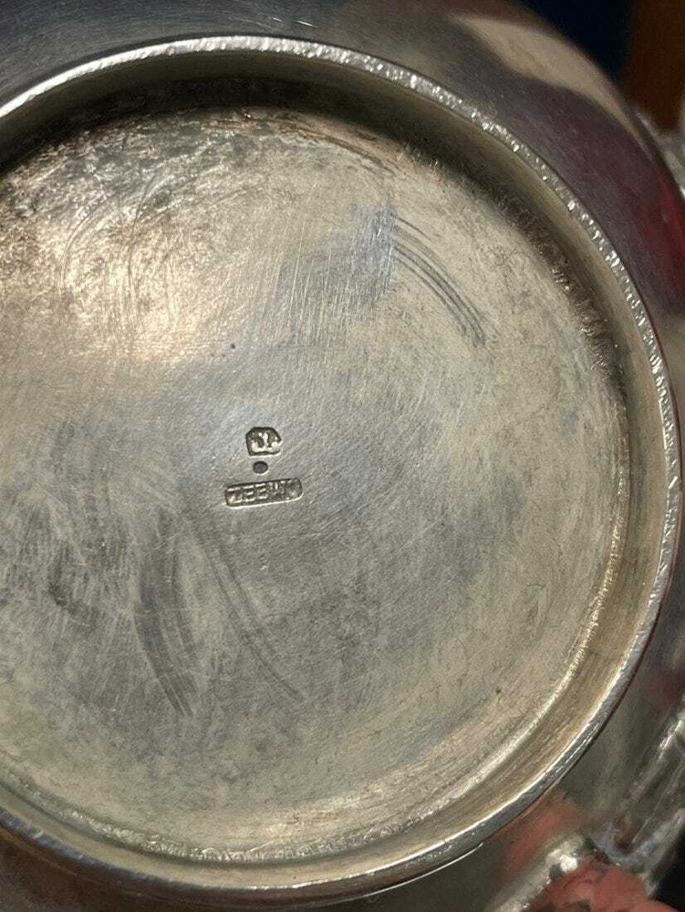 Chinese Export Silver Tea Set with Original Box Zee Wo