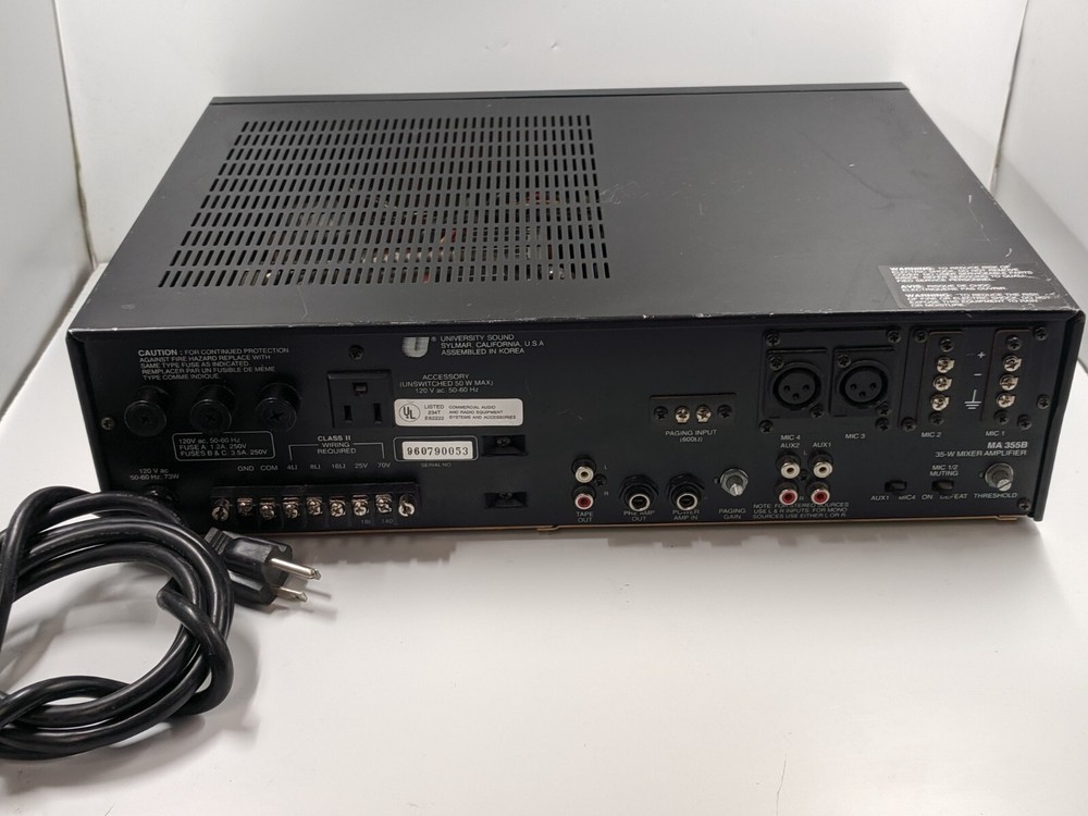 University Sound MA355B 35-Watt Amplifier **PLEASE READ**