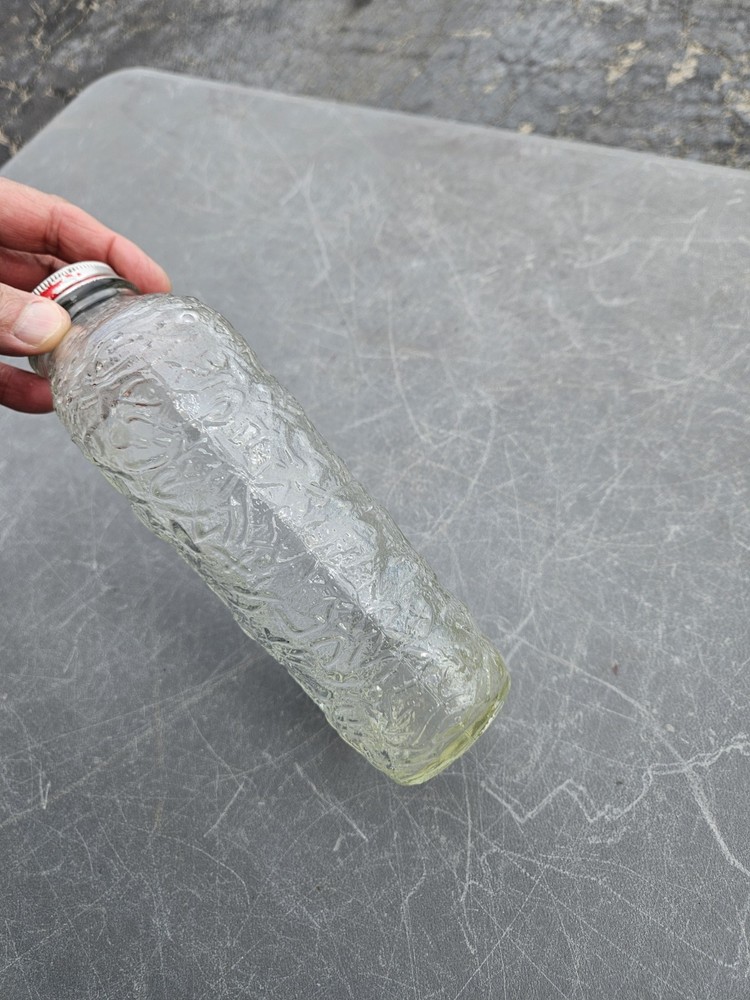 Vintage Anchor Hocking Thin Refrigerator Bottle Embossed Side Spout