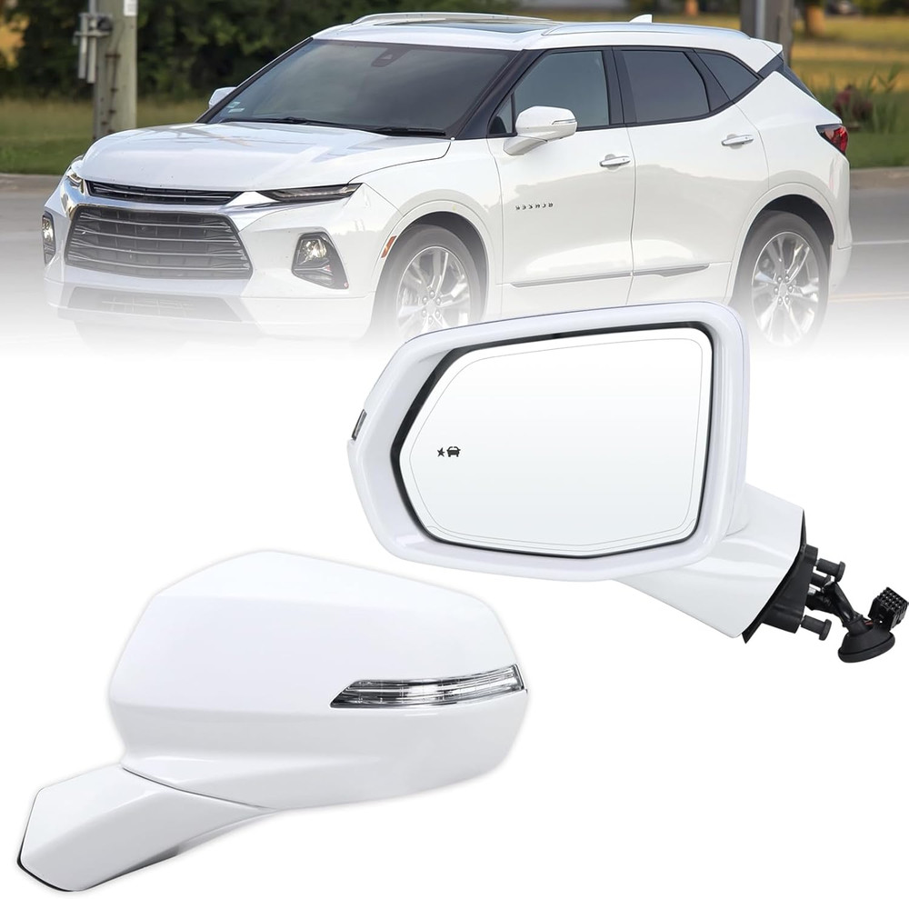 Left Driver Side Mirror Compatible with 2019-2026 Chevy Blazer with Manual Foldi