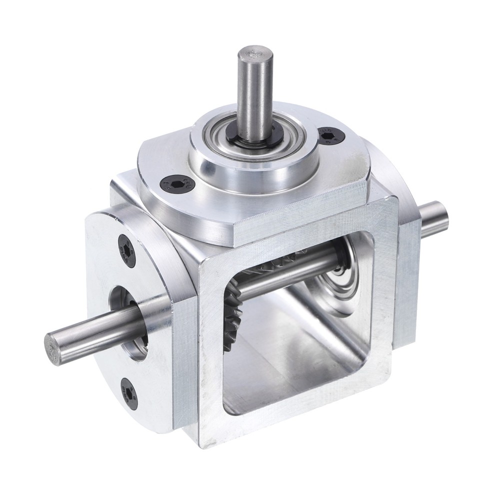 90 Degree Right Angle Bevel Gearbox Forward Double Output Shaft 3.3ft 20 Teeth