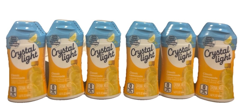 6 PACK Crystal Light Classic Lemonade Liquid Water Enhancer 1.62 oz