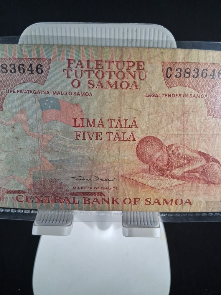 1960 WEST SAMOA 5 TALA BANKNOTE