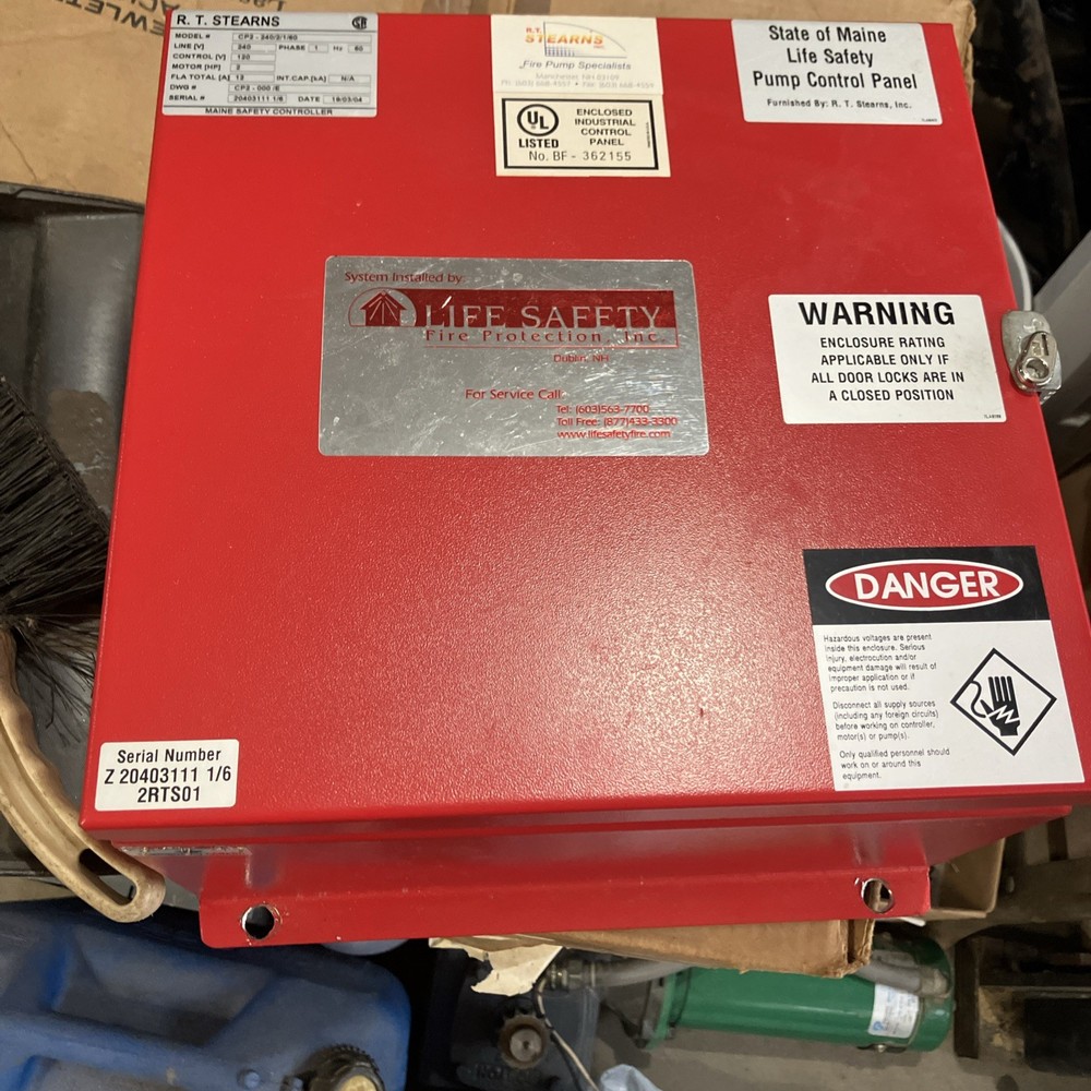 Fire Sprinkler Pump Control Console System Jockey Pump Control Panel 2hp 1 Phase