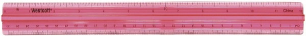 Finger Grip Ruler 12"-Assorted Colors