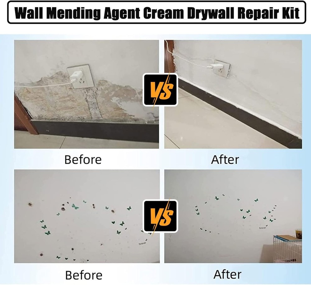 Small Roller Wall Patching Brush 3 Pack, White Repair Paste for Gaps Graffiti