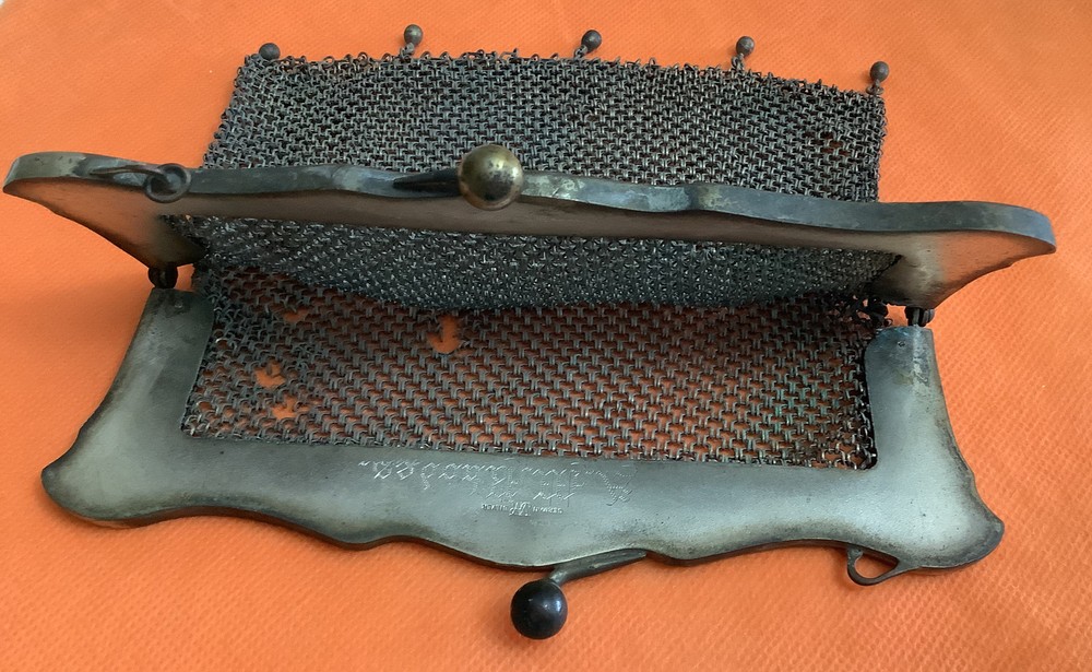 Antique German Silver Mesh Purse D1