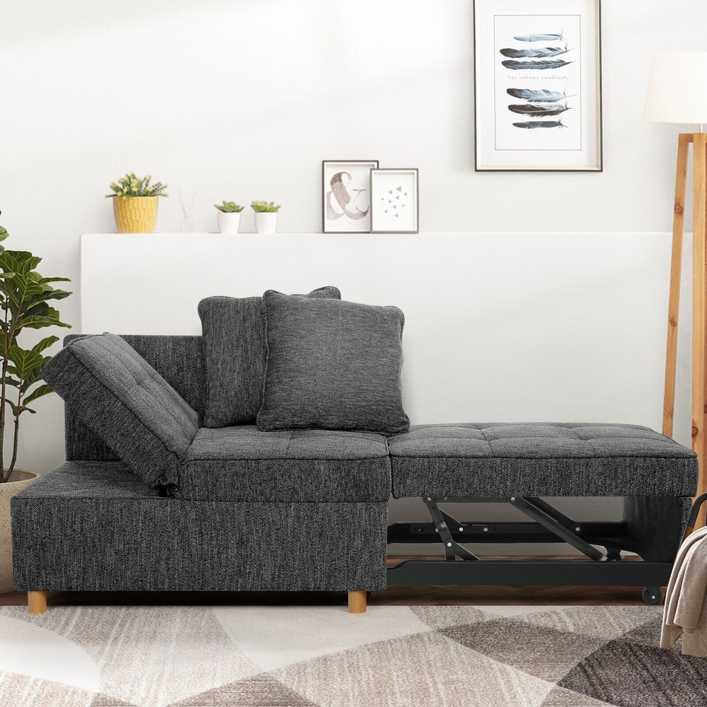 ⭐Folding Ottoman Sofa Bed Convertible Chair 4-in-1 Multi-Function Sleeper Sofa_⭐