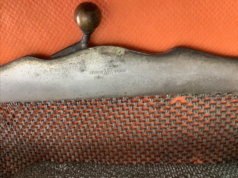 Antique German Silver Mesh Purse D1