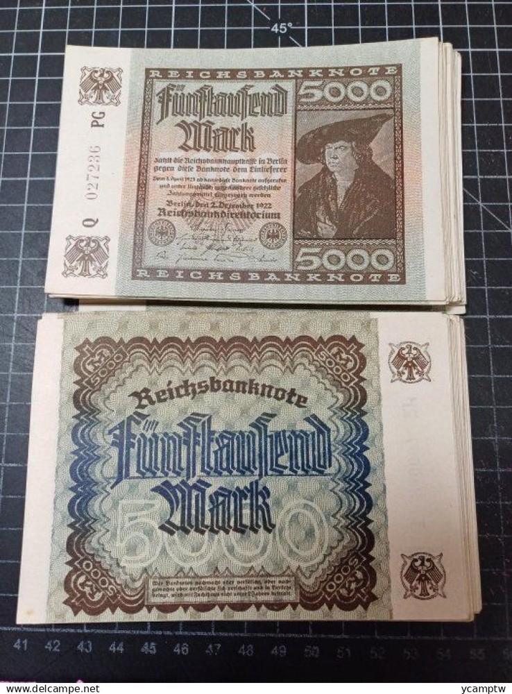 Germany P81a 5000 marks（1922），AU+