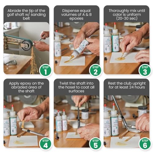 Brampton PRO-FIX Long Cure Golf Epoxy, 20-Min Full-Set Work Life, Extra 8 oz