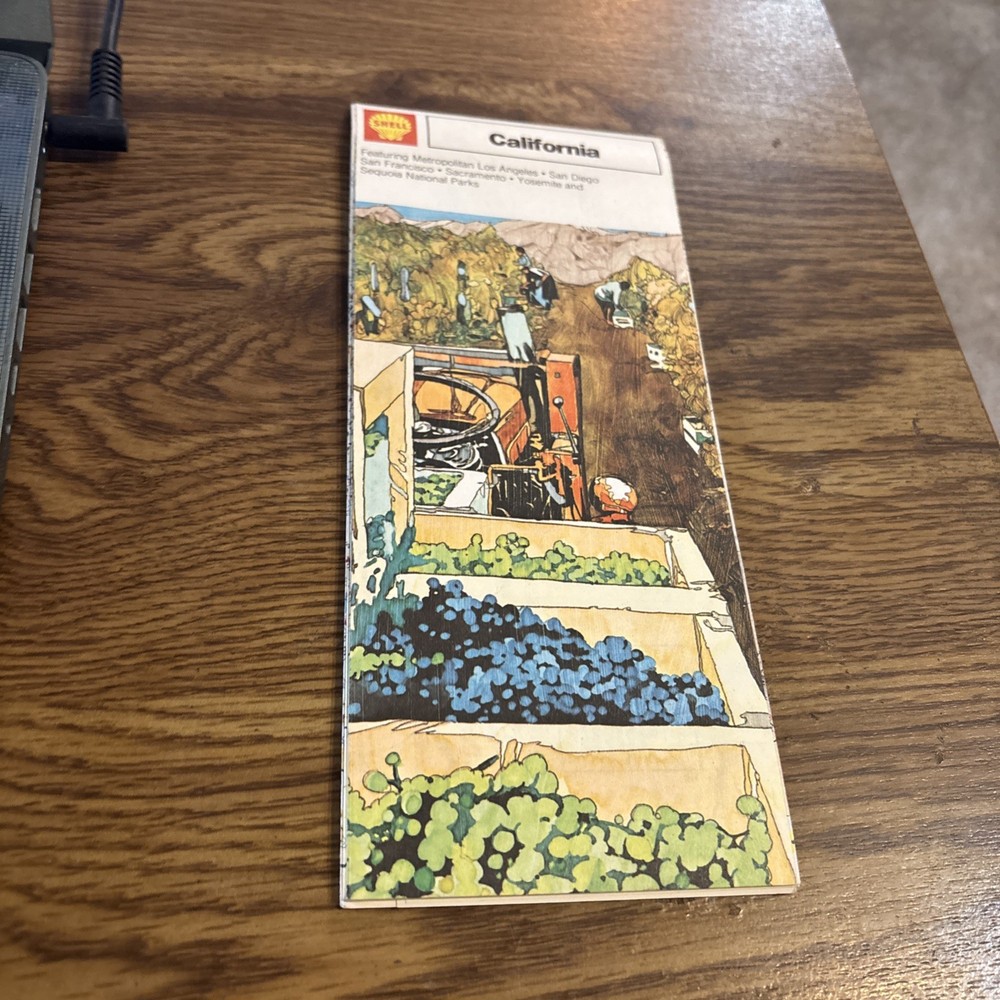 SHELL Gas California Map 1973 Edition