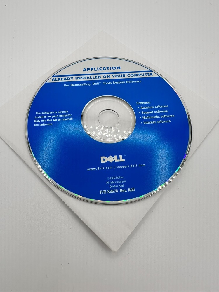 Dell Tools System Software and Drivers & Utilities CDs 2003 Revision A00