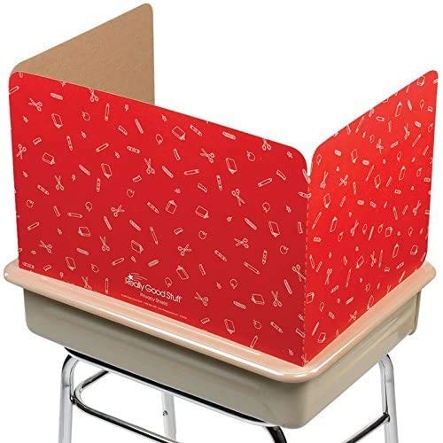 Really Good Stuff Large Privacy Shield, 12-Pack, Red, Green & Blue