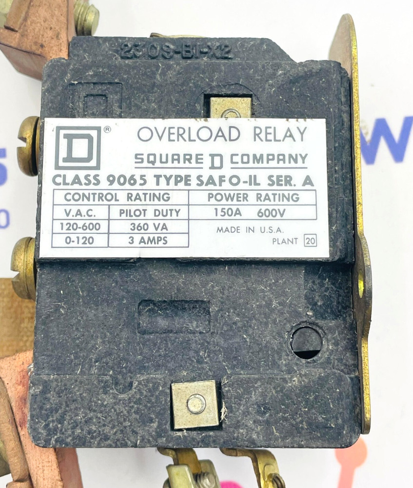 SQUARE D SAFO-IL Overload Relay