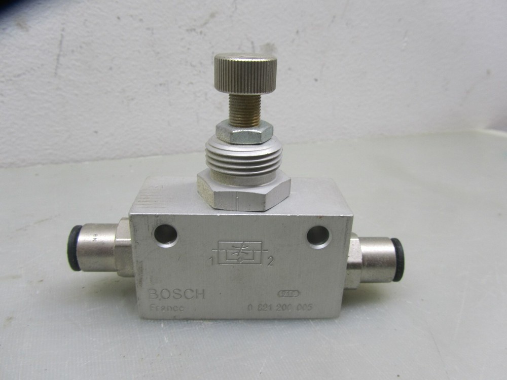 BOSCH 0 821 200 005 BRASS FLOW CONTROL CHECK VALVE, USED