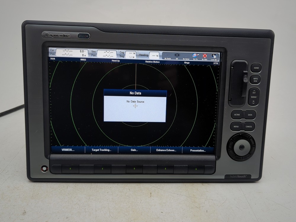 Raymarine E120W E62223 Touchscreen 12" FishFinder Radar GPS Chartplotter Display