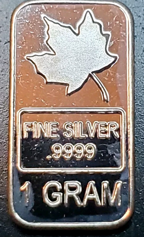 Maple Leaf 1 Gram Silver Bar
