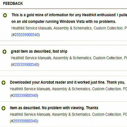 Heathkit Service Manuals, Assembly & Schematics, Custom Computer DVD !