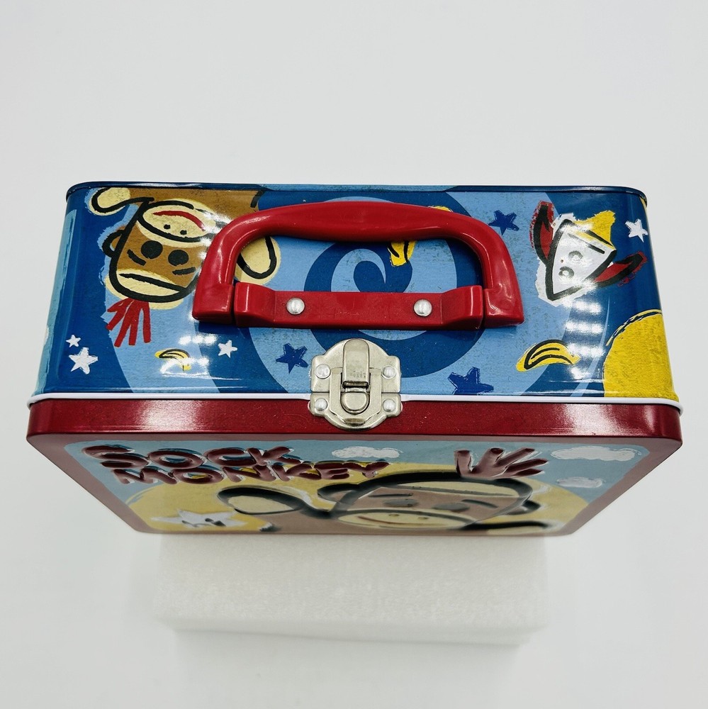 Schylling SOCK MONKEY Lunch Box or Keepsake Box NEW