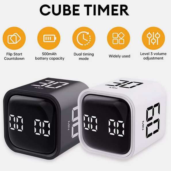 Cube Timer Gravity Sensor Setting Management Flip Timer Game Timer for Exercise