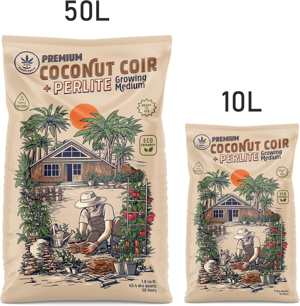 Coco Coir and Perlite Growing Medium, Potting Mix, Seed-Starting, Quality Tr...