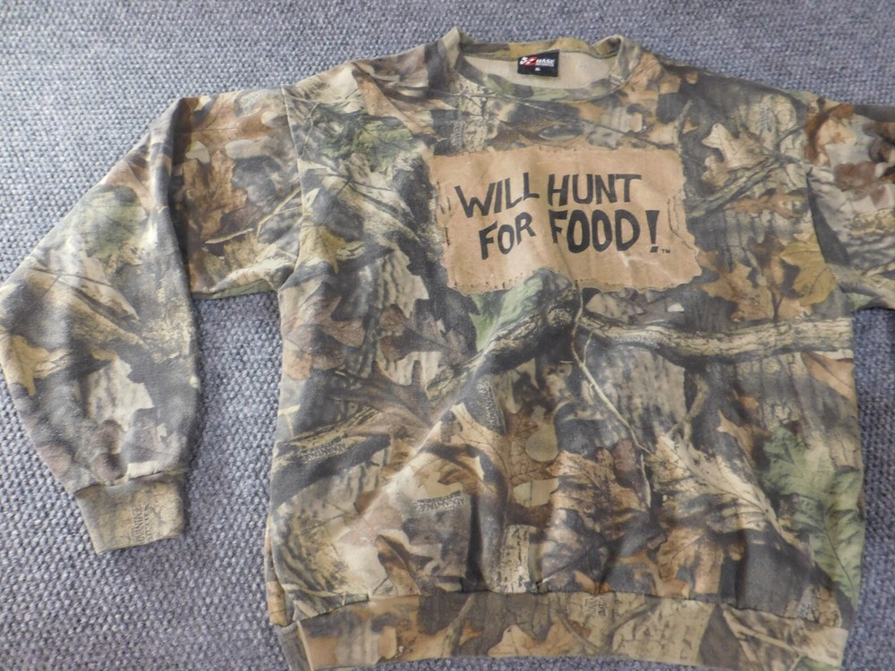 Chase Authentics Mens Sweatshirt Extra Large Green Camo pullover outdoors