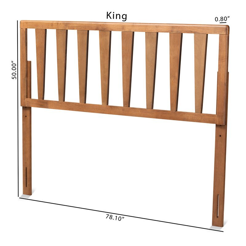 Baxton Studio Duncan Walnut Finished Wood Full Size Headboard