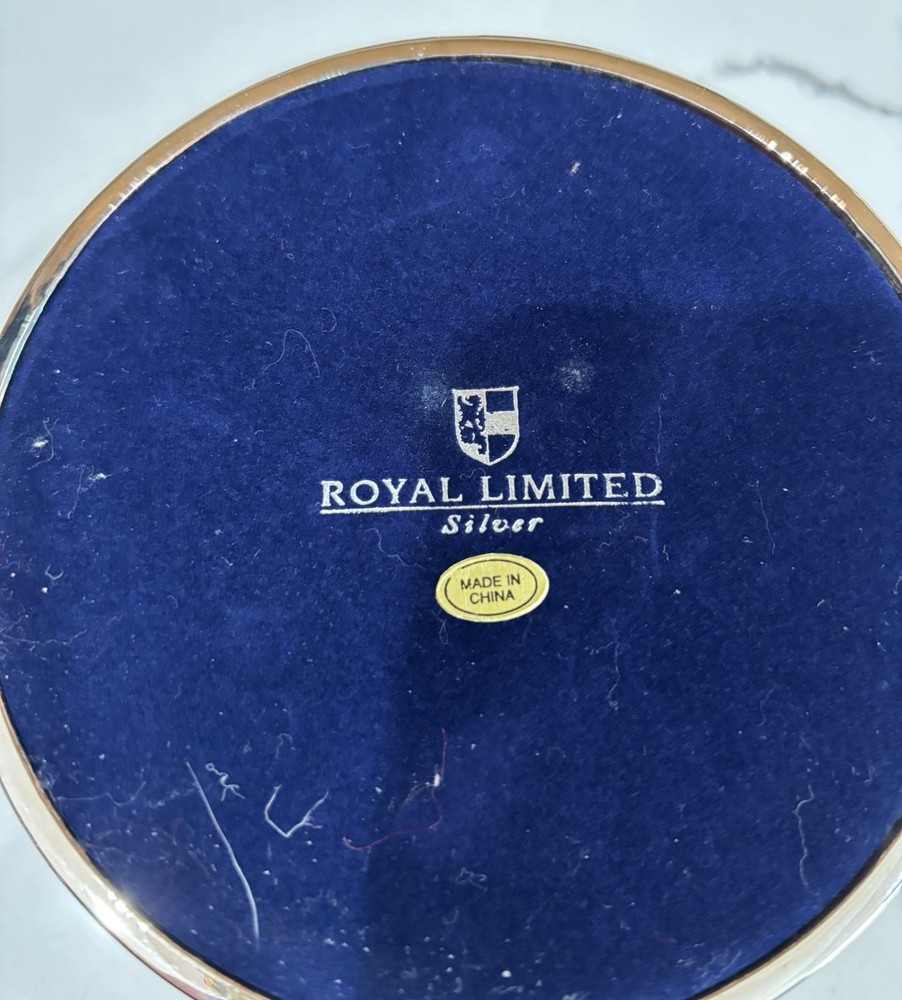 Royal Limited Silver Silver Plated Candlestick Holder. Original Box
