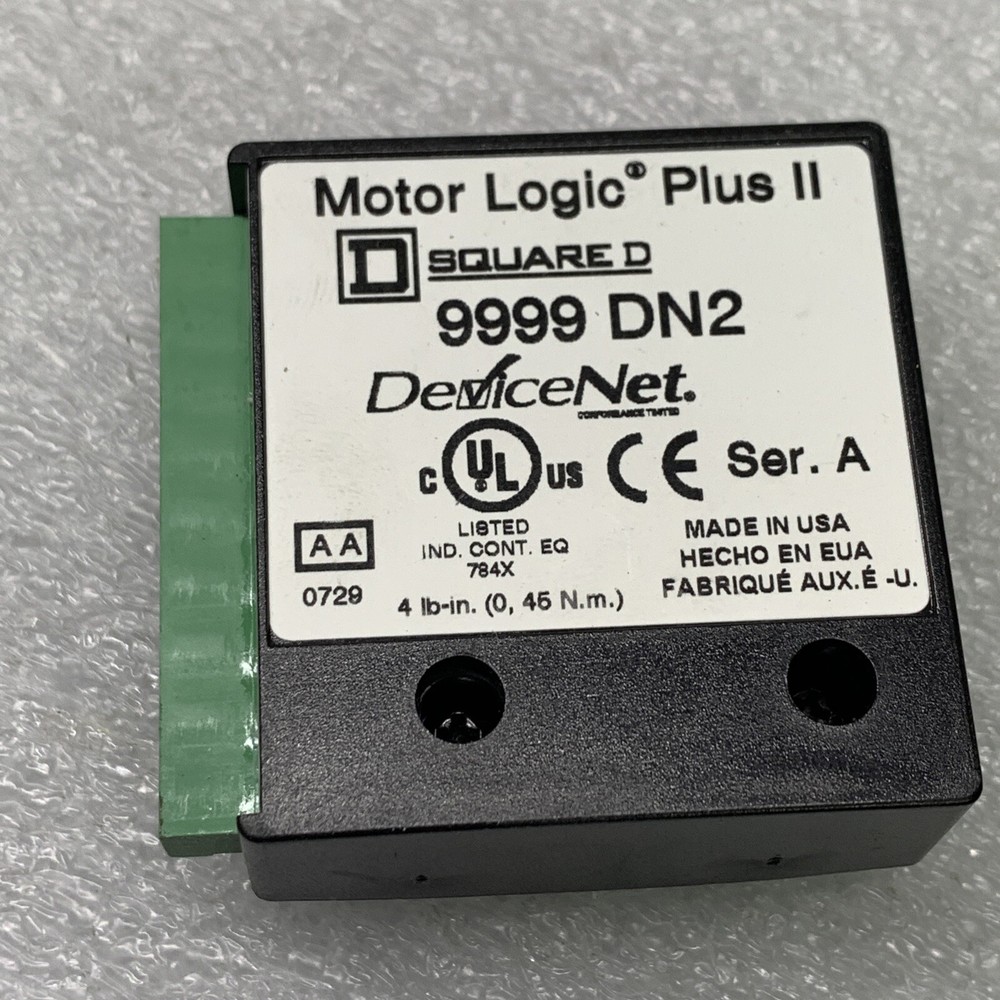 SquareD 9999 DN2 DeviceNet Add On Module. D9 Connection