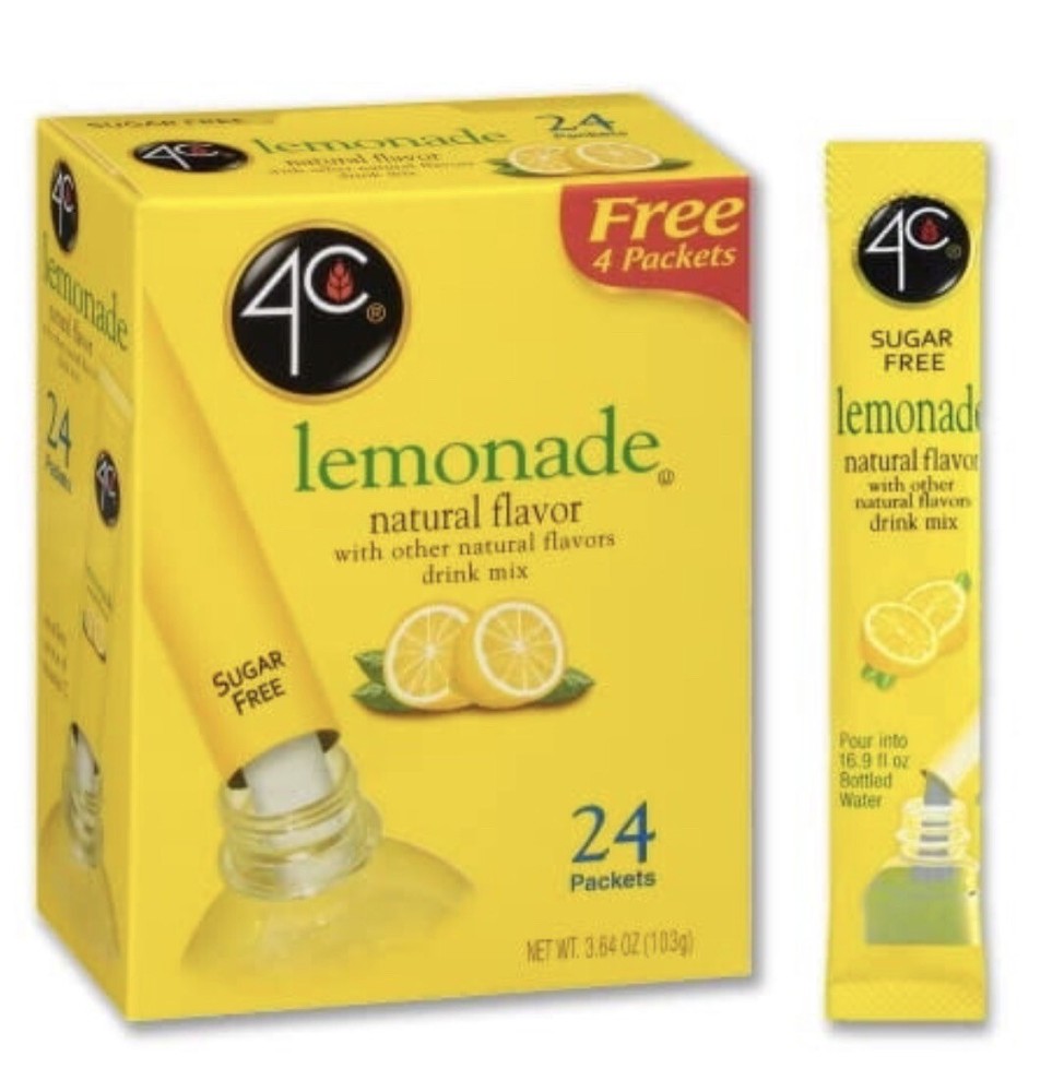 4C Lemonade drink mix.  24 packets