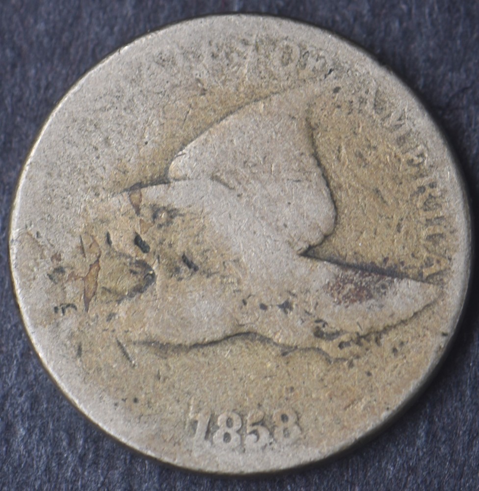 1858 "Large Letters" Flying Eagle Cent [ COINGIANTS ]