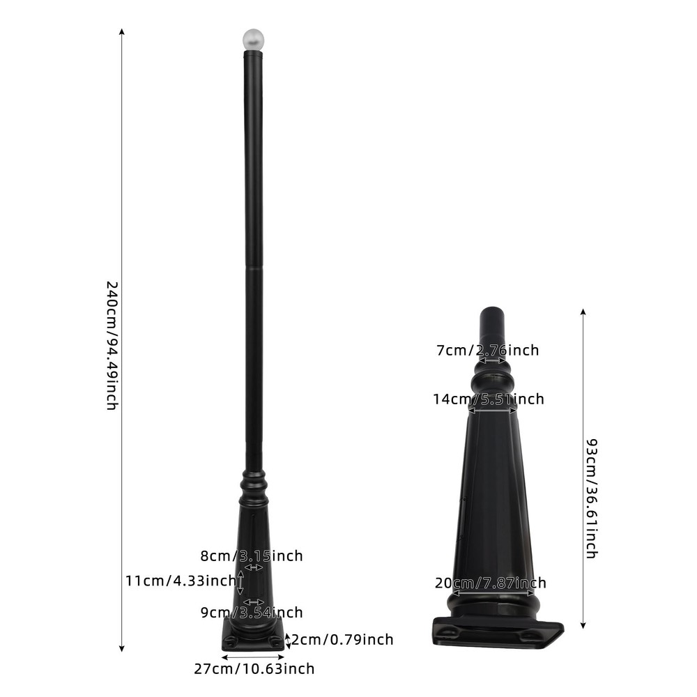 Light Post Split-Type Light Post Outdoor Light Post Top Globe Iron