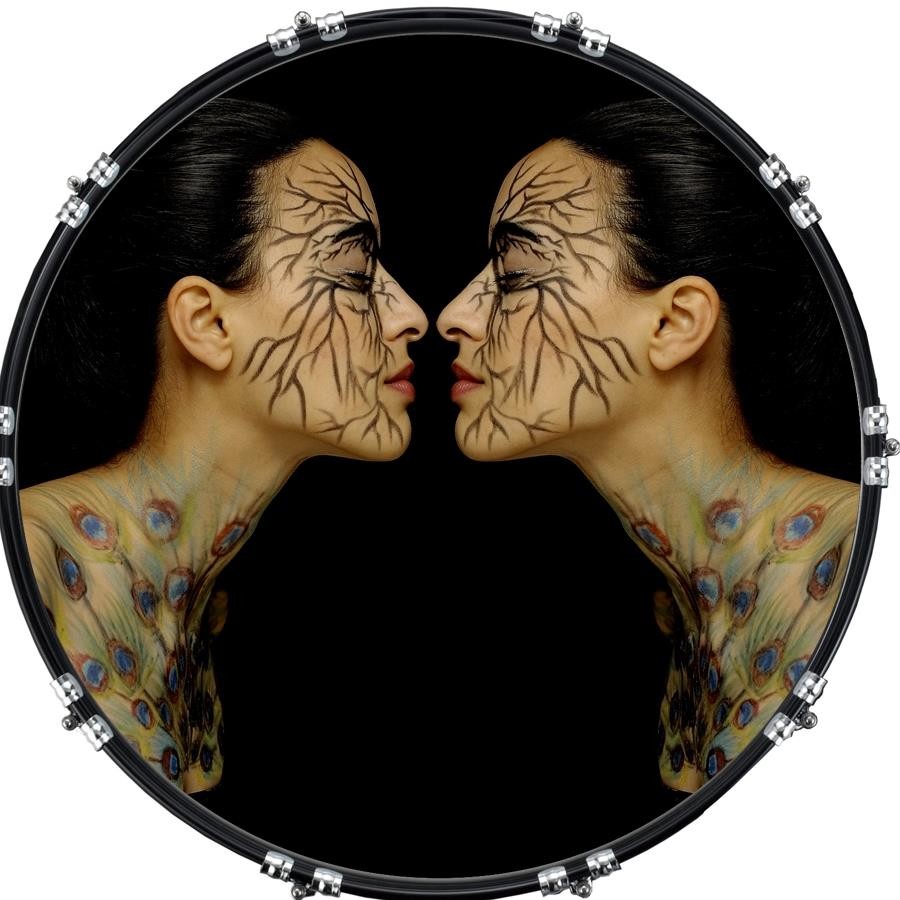 22" Custom Bass Kick Drum Front Head Graphic Graphical Face to Face
