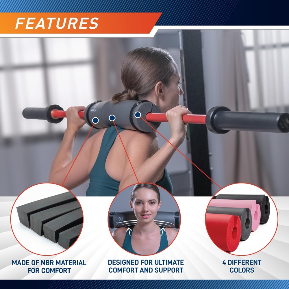 Barbell Pad, Strength Training Equipment Attachments, Great for