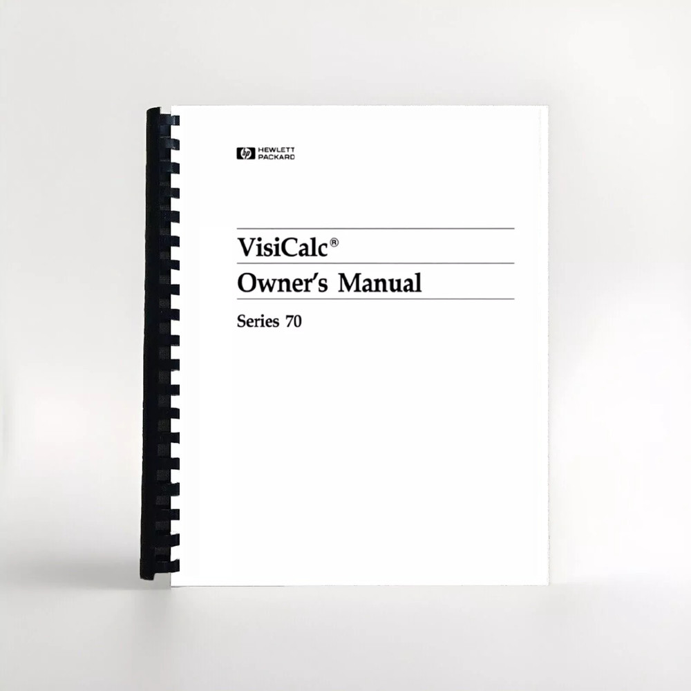 Hewlett Packard HP 75 computer Visicalc manual