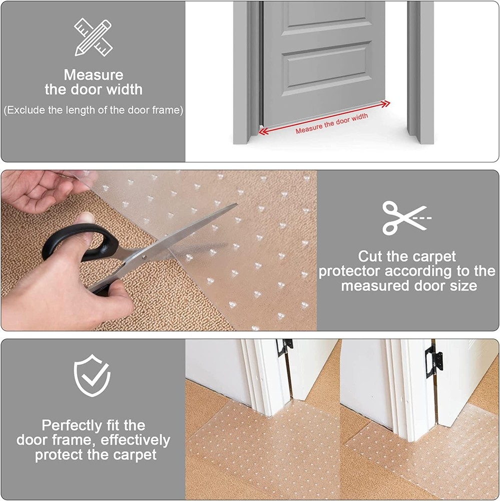 Carpet Protector for Pets Cat Scratch Guard Mat Under Door 3.6 FT Plastic