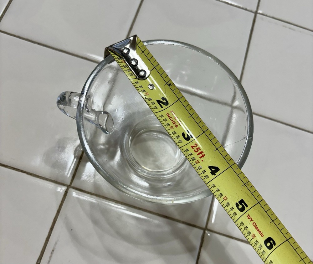 Vintage Glass Canning Funnel Finger Loop Handle Kitchen 2 3/4” Tall