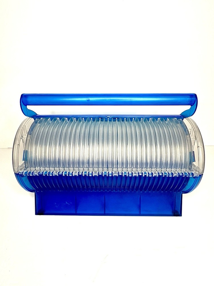 DiscSelect 80 by Discgear Blue CD's DVD's Storage Case w/ Handle & Index ROMdex