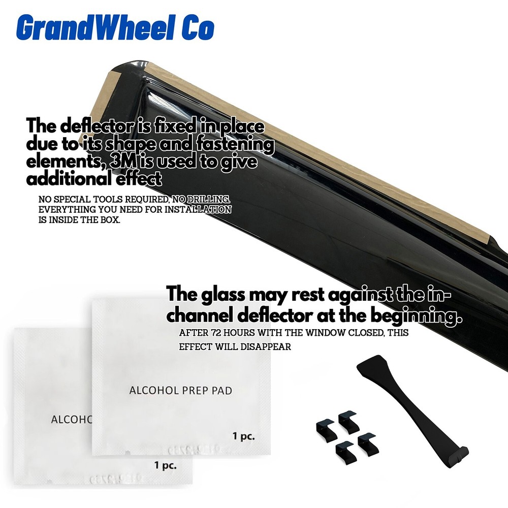 Sun Rain Visors Wind Rain Guards for 2024 Lexus TX