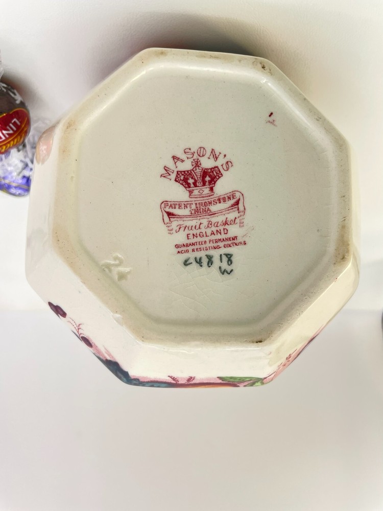 MASON'S FRUIT BASKET IRONSTONE CHINA PITCHER