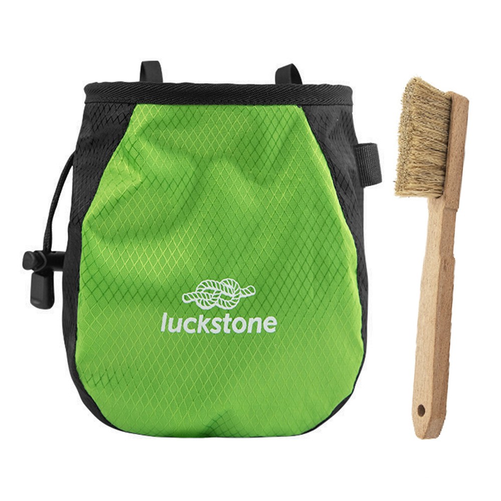 Climbing Chalk Bag Adjustable  Drawstring Bag with Brush for L2O2