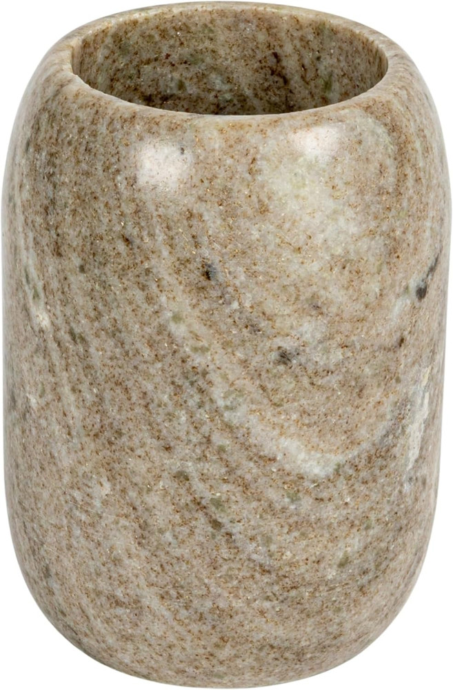 Modern Marble Bottle Holder, White Crock, Natural