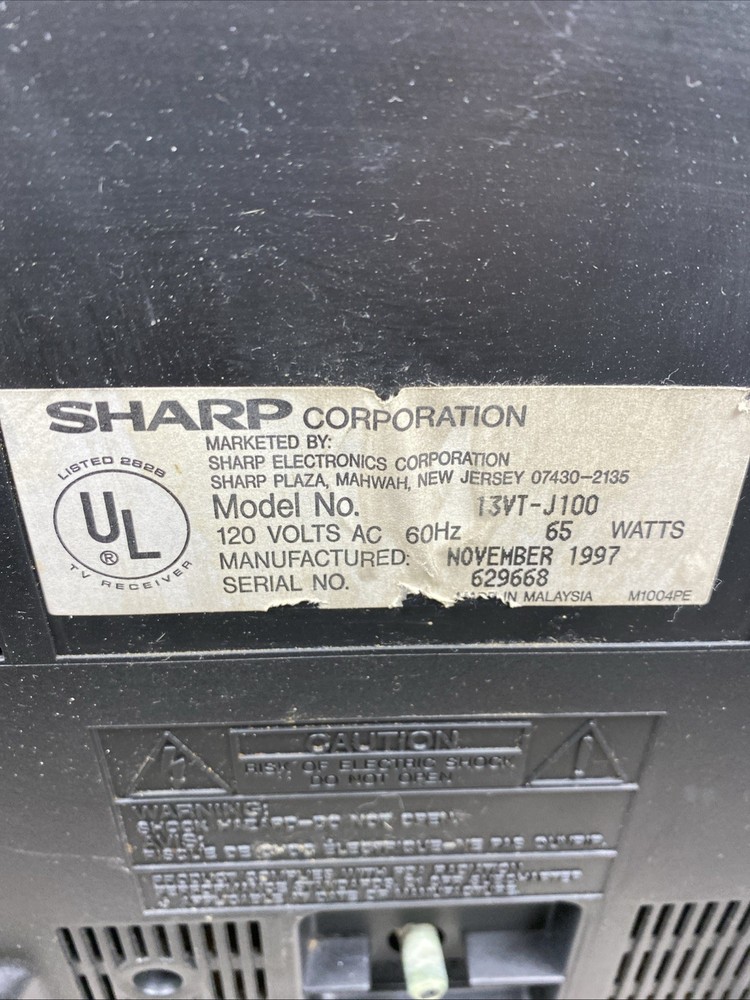 SHARP 13VT-j100 TV/VCR COMBO ⚠️VCR doesn’t Work ⚠️