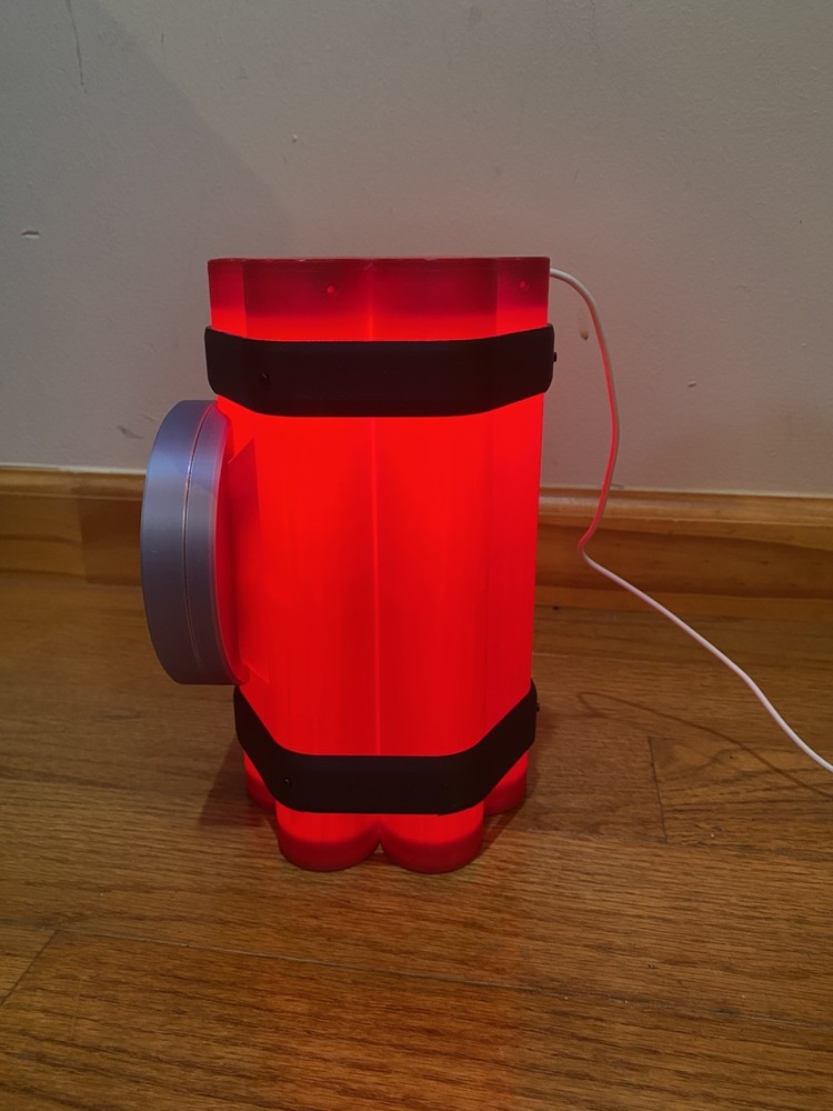 dynamite clock and lamp