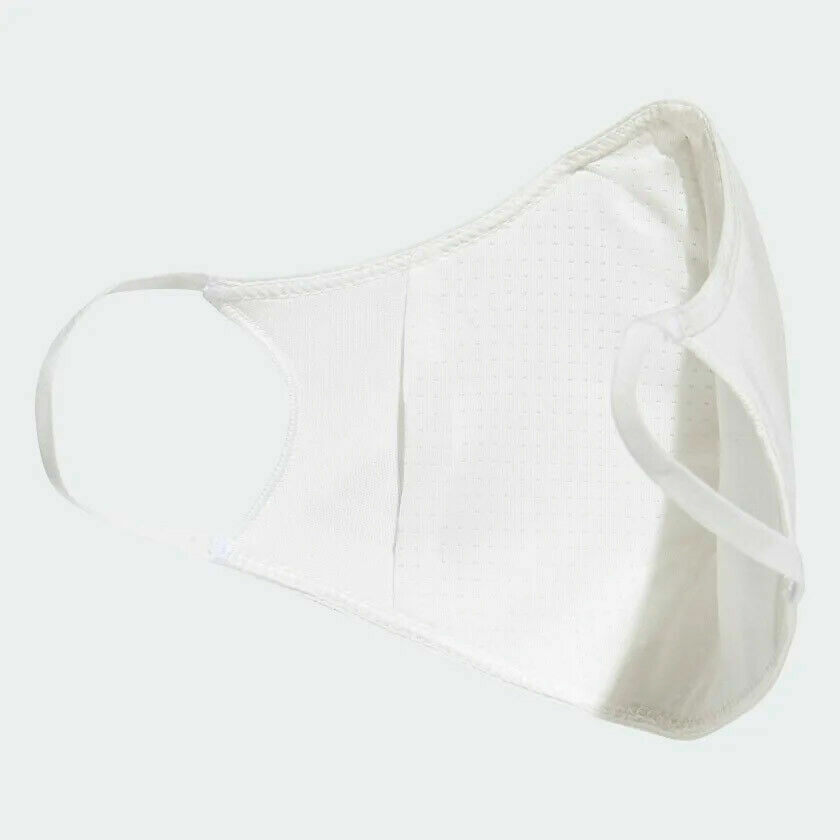 3-Pack Adidas White Face Covers Facemasks Reusable Unisex - Size M/L