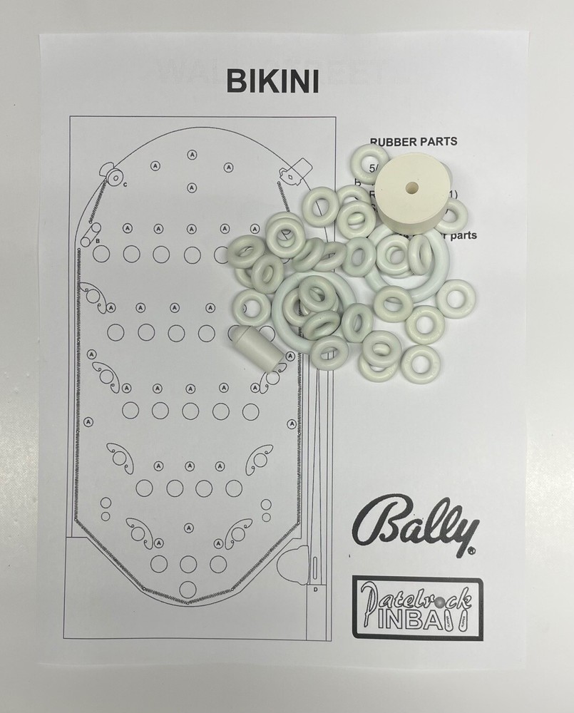 1961 Bally Bikini Pinball / Bingo Machine Rubber Ring Kit