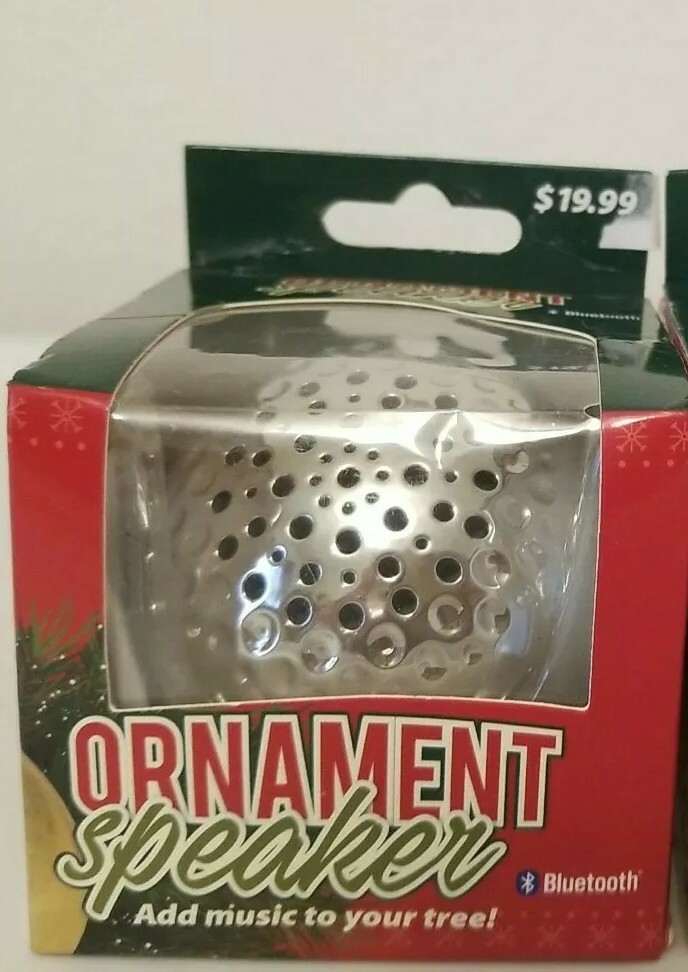 Christmas Ornament Silver Speaker Bluetooth Solaray 4.2 Wireless