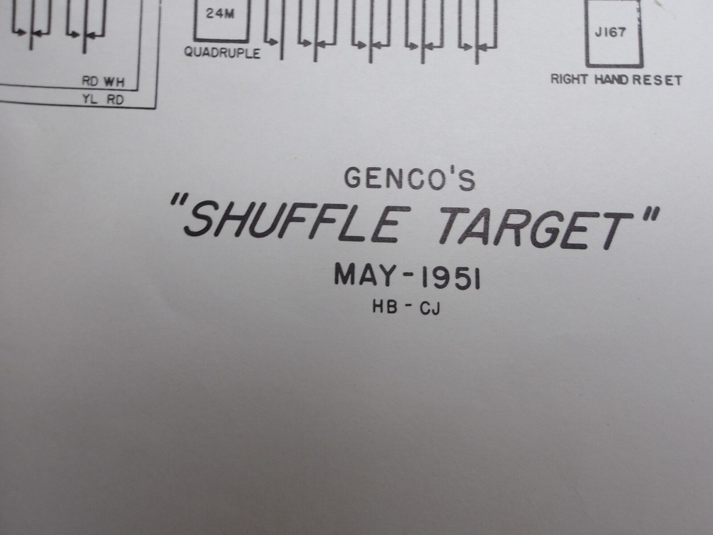 Genco: Shuffle Target -  Schematic - NOS