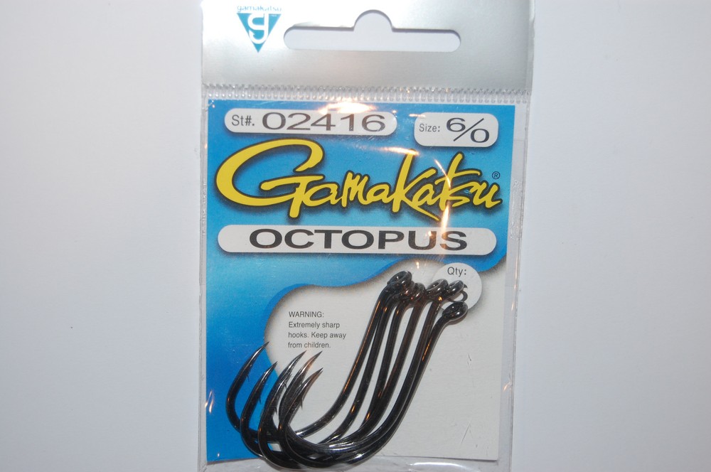 gamakatsu octopus hook size 6/0 # 02416 6 hooks per pack authentic